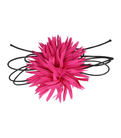 Haarband Veter Bloem Aster 10cm Fuchsia Roze