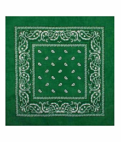 Bandana Zakdoek Paisley Print Donker Groen