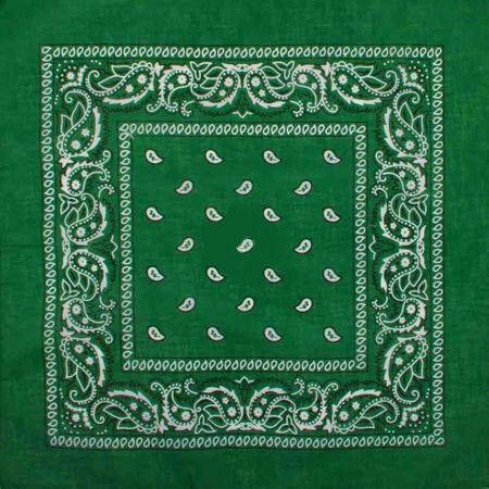 Bandana Zakdoek Paisley Print Donker Groen