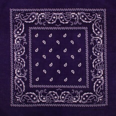 Bandana Zakdoek Paisley Print Donker Paars