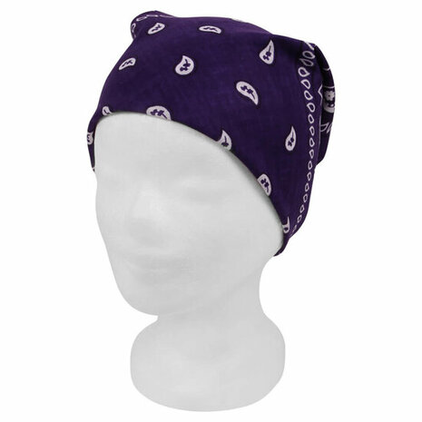 Bandana Zakdoek Paisley Print Donker Paars