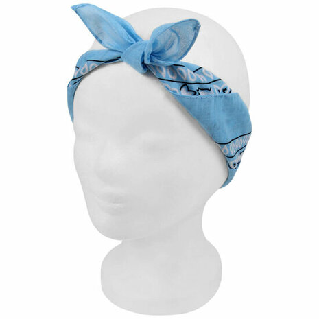 Bandana Zakdoek Paisley Print Licht Blauw