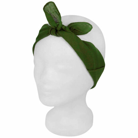 Bandana Zakdoek Effen Leger Groen