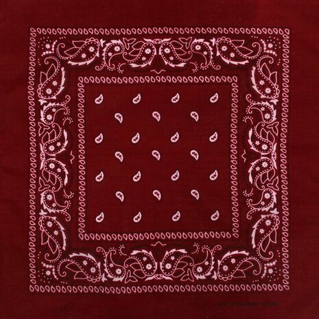 Haarband Bandana Zakdoek Paisley Print Bordeaux Rood