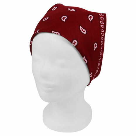 Haarband Bandana Zakdoek Paisley Print Bordeaux Rood