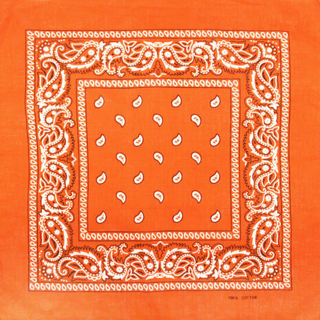 Bandana Zakdoek Paisley Print Oranje