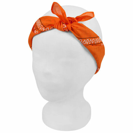 Bandana Zakdoek Paisley Print Oranje