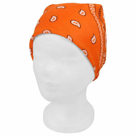 Bandana Zakdoek Paisley Print Oranje