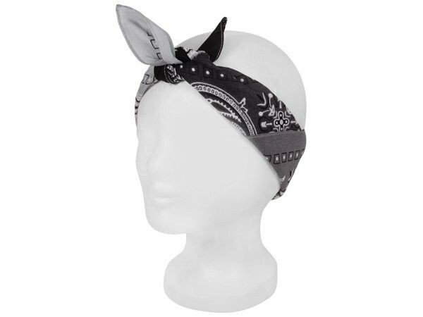 Bandana Zakdoek Paisley Print Zwart Grijs