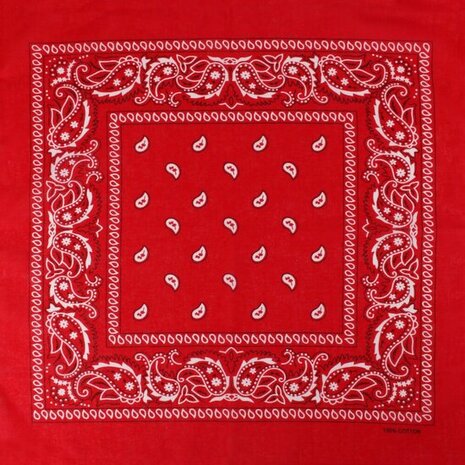 Bandana Zakdoek Paisley Print Rood