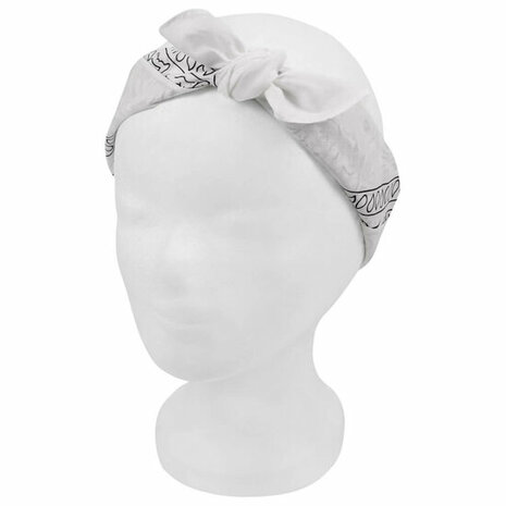 Bandana Zakdoek Paisley Print Wit