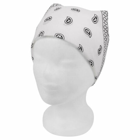 Bandana Zakdoek Paisley Print Wit