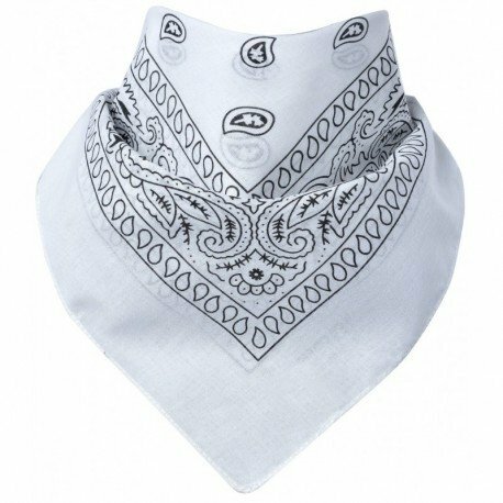 Bandana Zakdoek Paisley Print Wit