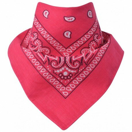 Bandana Zakdoek Paisley Print Fuchsia Roze