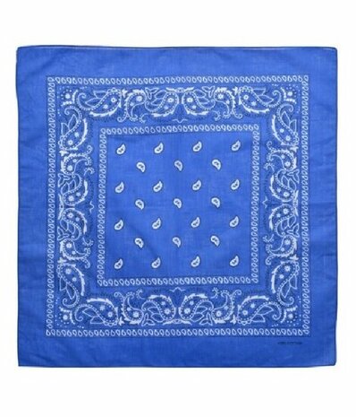 Bandana Zakdoek Paisley Print Blauw