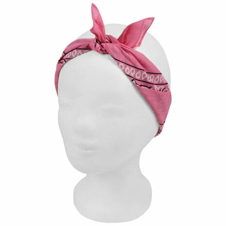 Bandana Zakdoek Paisley Licht Roze