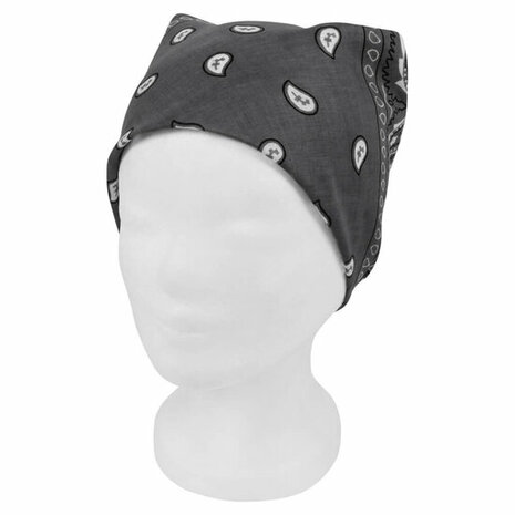 Bandana Zakdoek Paisley Print Grijs