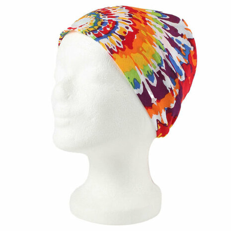 Haarband Bandana Zakdoek Tie Dye Regenboog Print Multi Color