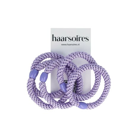 Haarelastieken Hair Tie Armband 5 Stuks Lila Paars