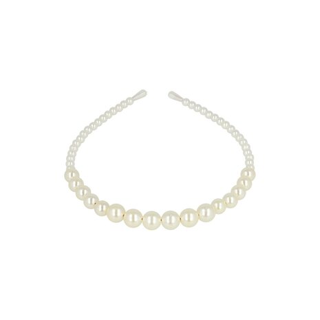 Diadeem Parel Kralen 1cm Creme