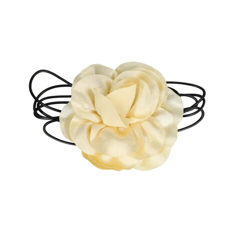 Haarband Veter Roos Bloem 12cm Creme