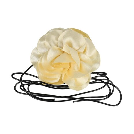 Haarband Veter Roos Bloem 12cm Creme