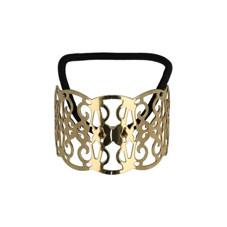 Haarelastiek Opengewerkt Cuff Ornament Goud