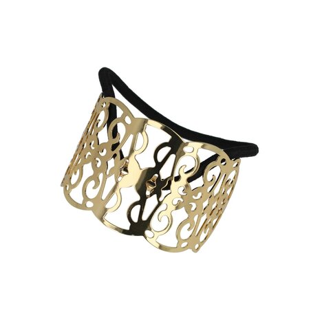 Haarelastiek Opengewerkt Cuff Ornament Goud