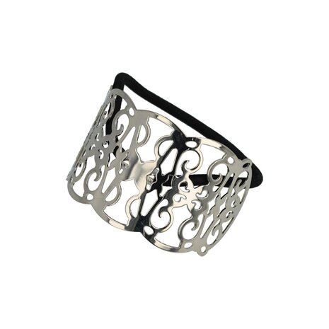 Haarelastiek Opengewerkt Cuff Ornament Zilver