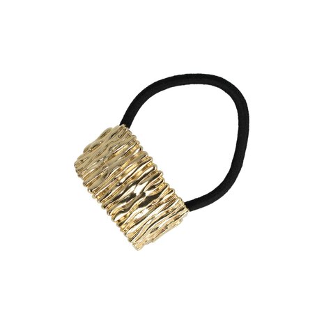 Haarelastiek Geribbeld Cuff Ornament Goud