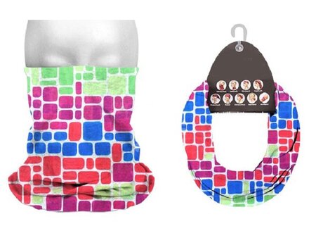 Haarband Multifunctioneel Blok Print Multi Color