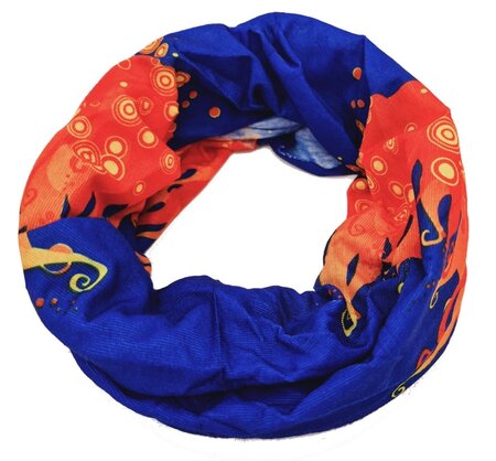 Haarband Multifunctioneel Vlammen Fantasie Print Oranje Blauw