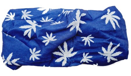 Haarband Multifunctioneel Cannabis Print Blauw