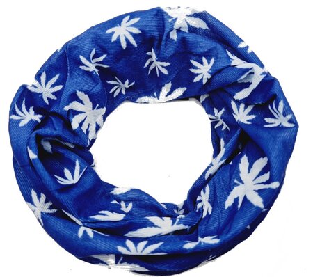 Haarband Multifunctioneel Cannabis Print Blauw