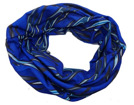 Haarband Multifunctioneel Vlammen Print Blauw