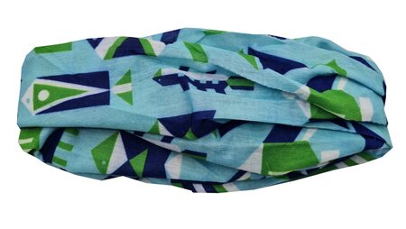 Haarband Multifunctioneel Vissen Fantasie Print Blauw