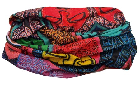 Haarband Multifunctioneel Ibiza Fantasie Print Multi Color Roze