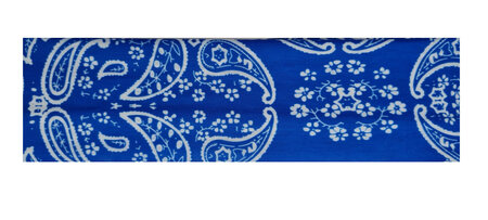 Haarband Paisley Print 6cm Blauw