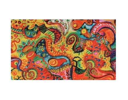 Haarband Multifunctioneel Paisley Print Multi Color Blauw Oranje Geel