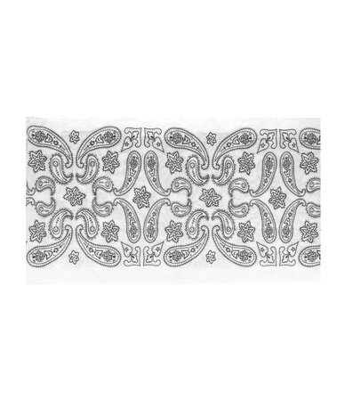 Haarband Multifunctioneel Paisley Print Zwart Wit