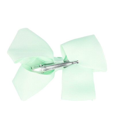 Haarspeld Duckklem Strik Stof 10cm Licht Groen