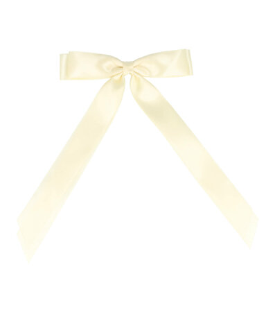 Haarspeld Duckklem Strik Lint 12cm Creme