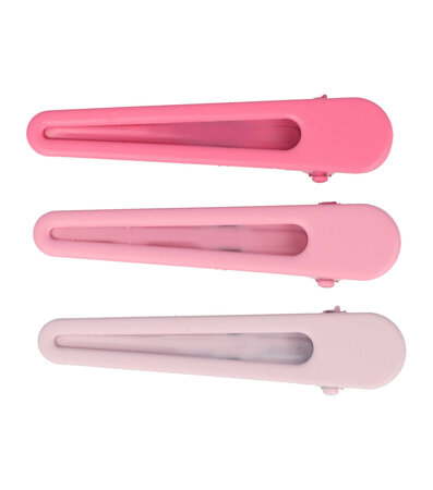 Duckklem Open Vorm 6cm Mat Licht Roze