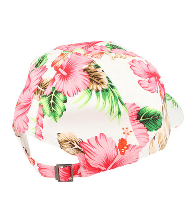 Cap Tropische Bloemen Patroon Maat 54cm - 58cm Color Wit