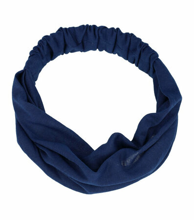 Haarband 3-in-1 Basic Effen Stof Donker Blauw