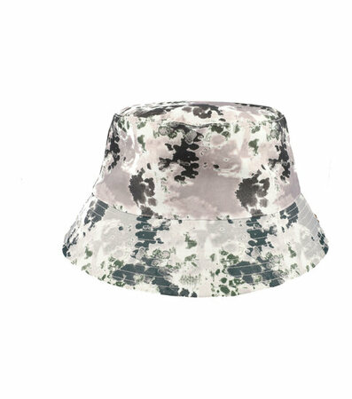 Bucket Hat Tie Dye Grijs Zwart