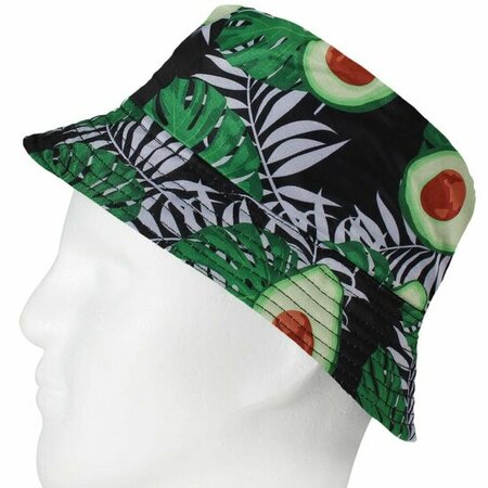 Bucket Hat Omkeerbaar Avocado Zwart Wit Groen