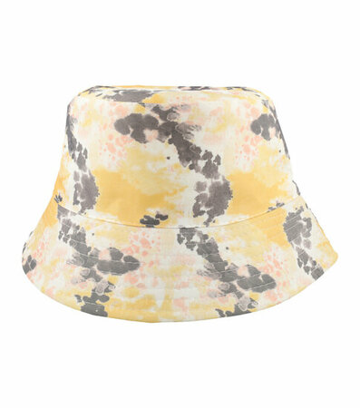 Bucket Hat Tie Dye Grijs Geel