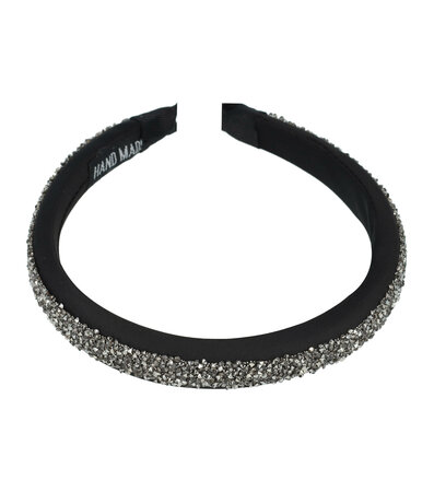 Diadeem Glitter Steentjes Zwart Grijs