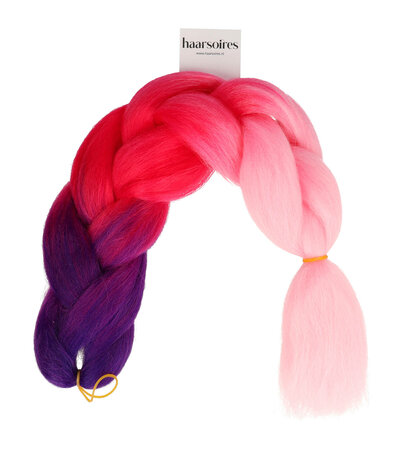 Jumbo Braids Hairextentions Color 60cm Regenboog Oranje Geel Groen Roze